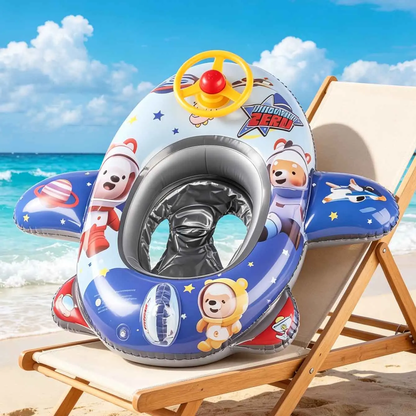 1PC PVC Inflatable Swim Ring Pool Floats Cartoon Space Water Tube with Steering Wheel for Swimming Pool Beach
1PC PVC Inflatable Swim Ring Pool Floats Cartoon Space Water Tube with Steering Wheel for Swimming Pool Beach