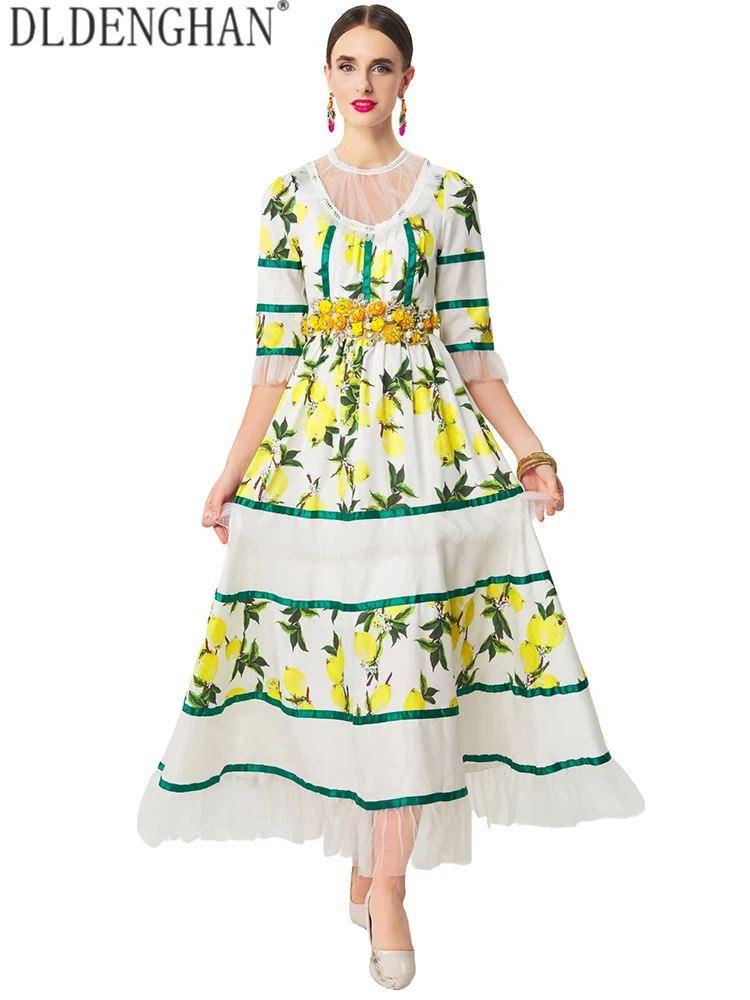 DLDENGHAN Women Vintage O-Neck Flare Sleeves Print Diamonds Three-dimensional Flower Spring Summer New model Dresses
DLDENGHAN Women Vintage O-Neck Flare Sleeves Print Diamonds Three-dimensional Flower Spring Summer New model Dresses
