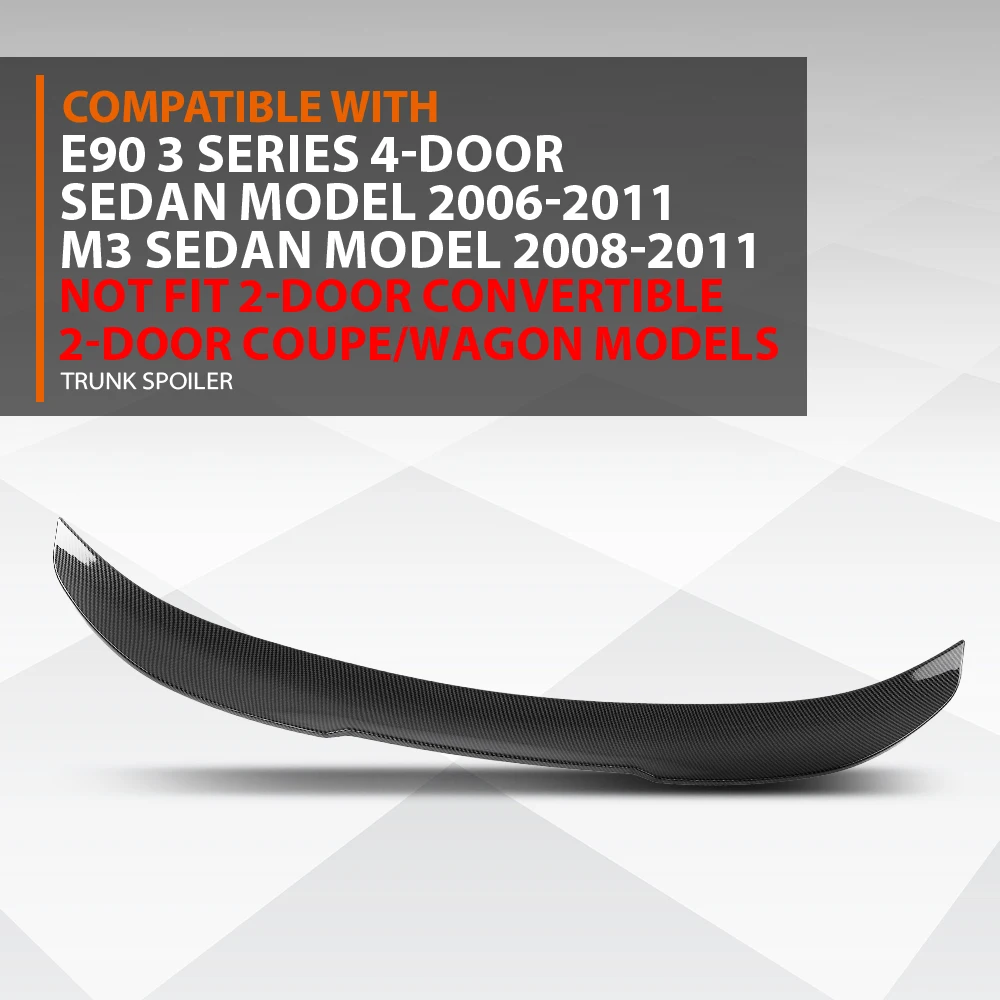 Crossdesign Rear Upper Spoiler Trunk Carbon Fiber Fit for Bmw E90 3 Series 328I 335I 2006-2011 Psm Style Pp Self-Adhesive Black
Crossdesign Rear Upper Spoiler Trunk Carbon Fiber Fit for Bmw E90 3 Series 328I 335I 2006-2011 Psm Style Pp Self-Adhesive Black