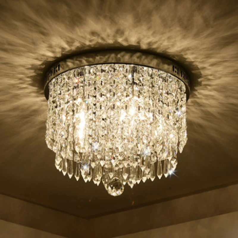 Modern Minimalist Transparent Crystal Ceiling Lamp Porch Balcony Decoration LED Lighting Warm White 40cm Round Plate Fixture
Modern Minimalist Transparent Crystal Ceiling Lamp Porch Balcony Decoration LED Lighting Warm White 40cm Round Plate Fixture