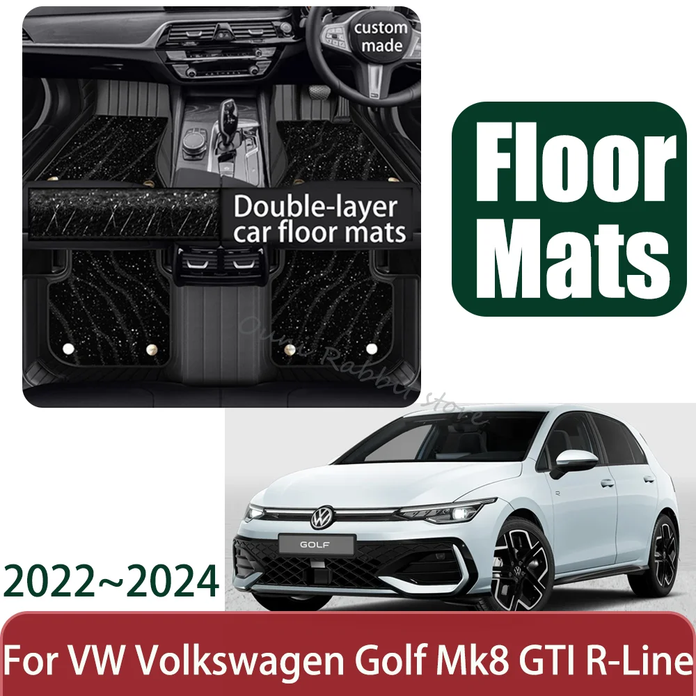 For VW Volkswagen Golf Mk8 R-Line 2022~2024 LHD RHD Car Floor Mats Waterproof Scratch Resistant Carpets Pad Interior Accessories
For VW Volkswagen Golf Mk8 R-Line 2022~2024 LHD RHD Car Floor Mats Waterproof Scratch Resistant Carpets Pad Interior Accessories