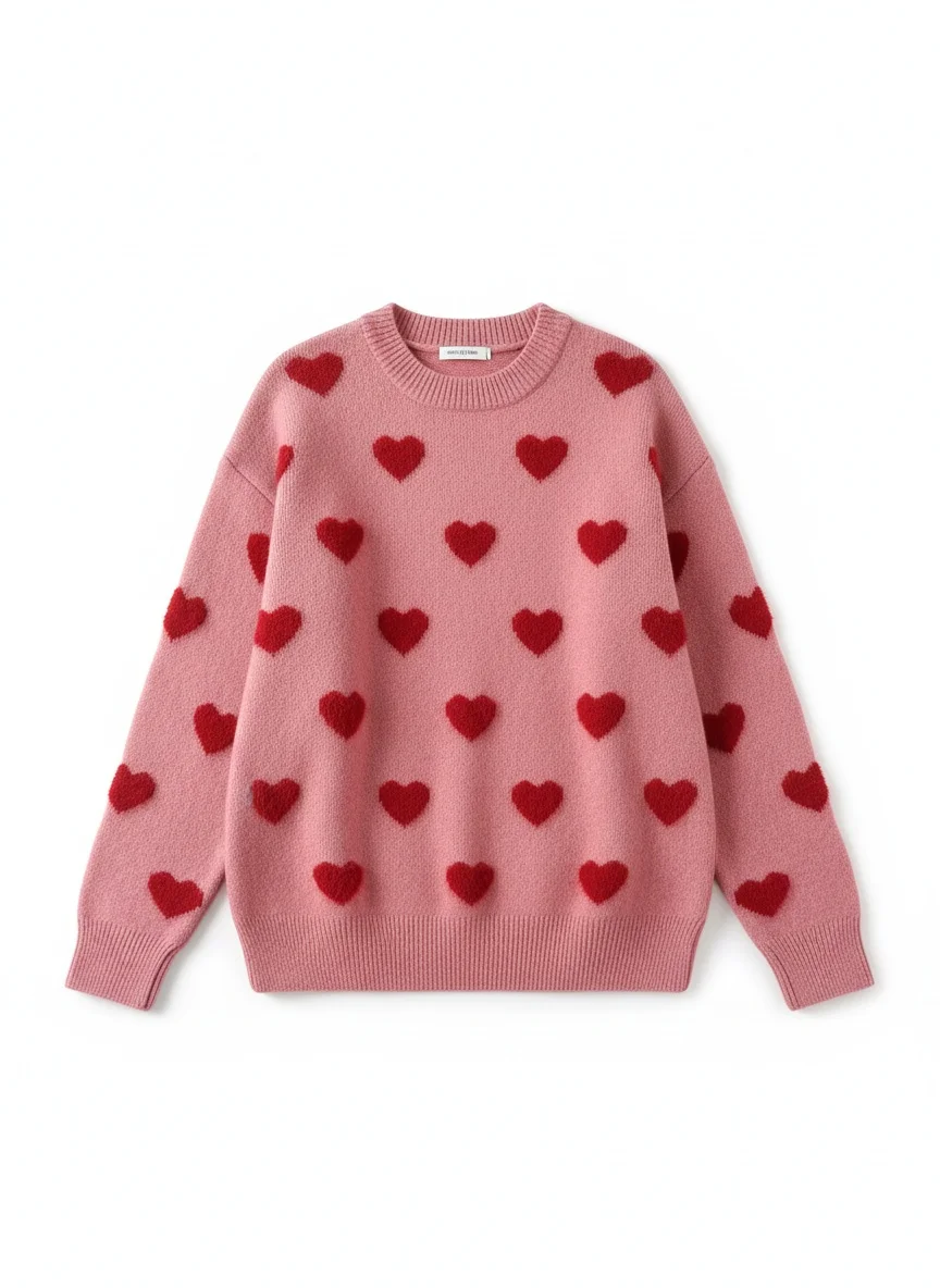 Свежий и милый пуловер в форме сердца для женской верхней одежды осенью, новый модный милый вязаный свитер в студенческом стиле.
Свежий и милый пуловер в форме сердца для женской верхней одежды осенью, новый модный милый вязаный свитер в студенческом стиле.