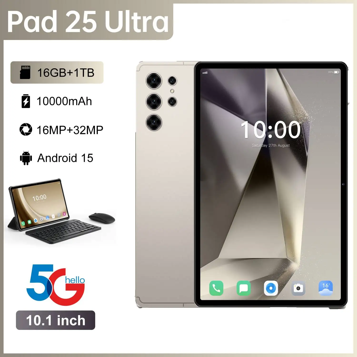 2025 Original Xioami Pad 25 Ultra Tablet 10.1-inch Android 15 Global MSnapdragon 8 Gen3 16GB+1TB 10000mAh 5G Dual SIM Card WiFi
2025 Original Xioami Pad 25 Ultra Tablet 10.1-inch Android 15 Global MSnapdragon 8 Gen3 16GB+1TB 10000mAh 5G Dual SIM Card WiFi