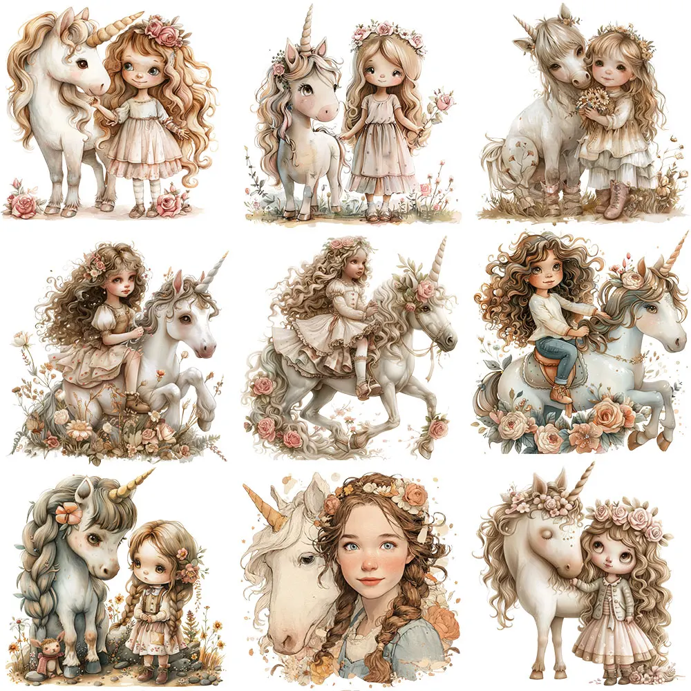 Unicorn Girl Iron On Patches DIY Heat Transfer Decals for Clothing Transfer Decal Painting T-Shirts Bags Kids Gift
Unicorn Girl Iron On Patches DIY Heat Transfer Decals for Clothing Transfer Decal Painting T-Shirts Bags Kids Gift