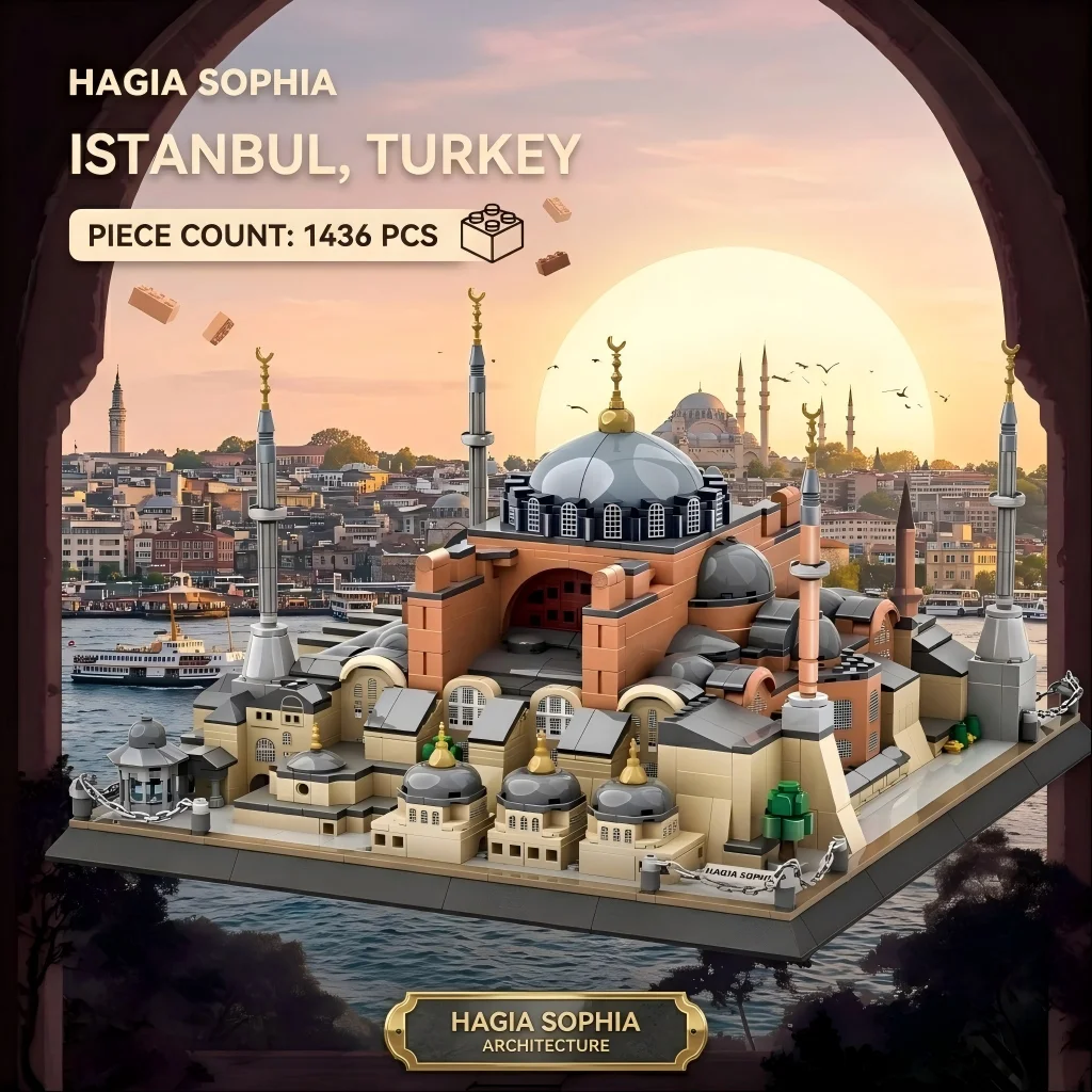 DIY Hagia Sophia Cathedral Building Blocks 1436PCS MOC Turkey Istanbul Landmark Architecture Bricks Model Toy For Adults Gift
DIY Hagia Sophia Cathedral Building Blocks 1436PCS MOC Turkey Istanbul Landmark Architecture Bricks Model Toy For Adults Gift