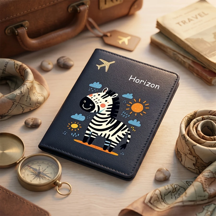 Personalized Name Text PU Passport Holder, Cute Cartoon Zebra Pattern Designed Passport Case, Suitable for Travel Document
Personalized Name Text PU Passport Holder, Cute Cartoon Zebra Pattern Designed Passport Case, Suitable for Travel Document