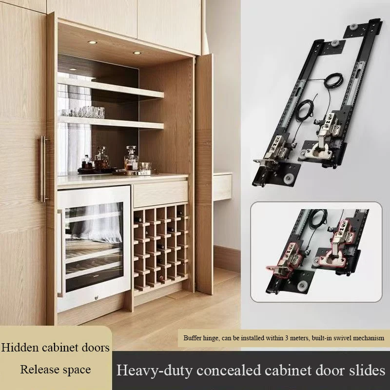 12-22 Inches Hidden Wardrobe Sliding Rail Cabinet Door Side Mounted Reverse Insertion Cabinet Slides Hinges Hardware Accessories
12-22 Inches Hidden Wardrobe Sliding Rail Cabinet Door Side Mounted Reverse Insertion Cabinet Slides Hinges Hardware Accessories