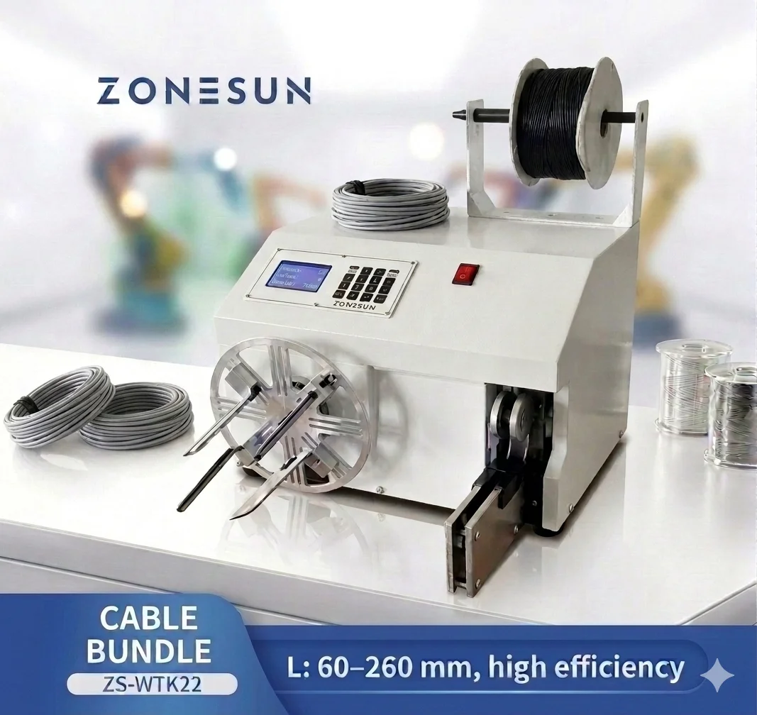 ZONESUN ZS-WTKZ2 Automatic Cable Winding and Binding Machine for USB AC/DC Power Cord Data Cable Wire Harness
ZONESUN ZS-WTKZ2 Automatic Cable Winding and Binding Machine for USB AC/DC Power Cord Data Cable Wire Harness