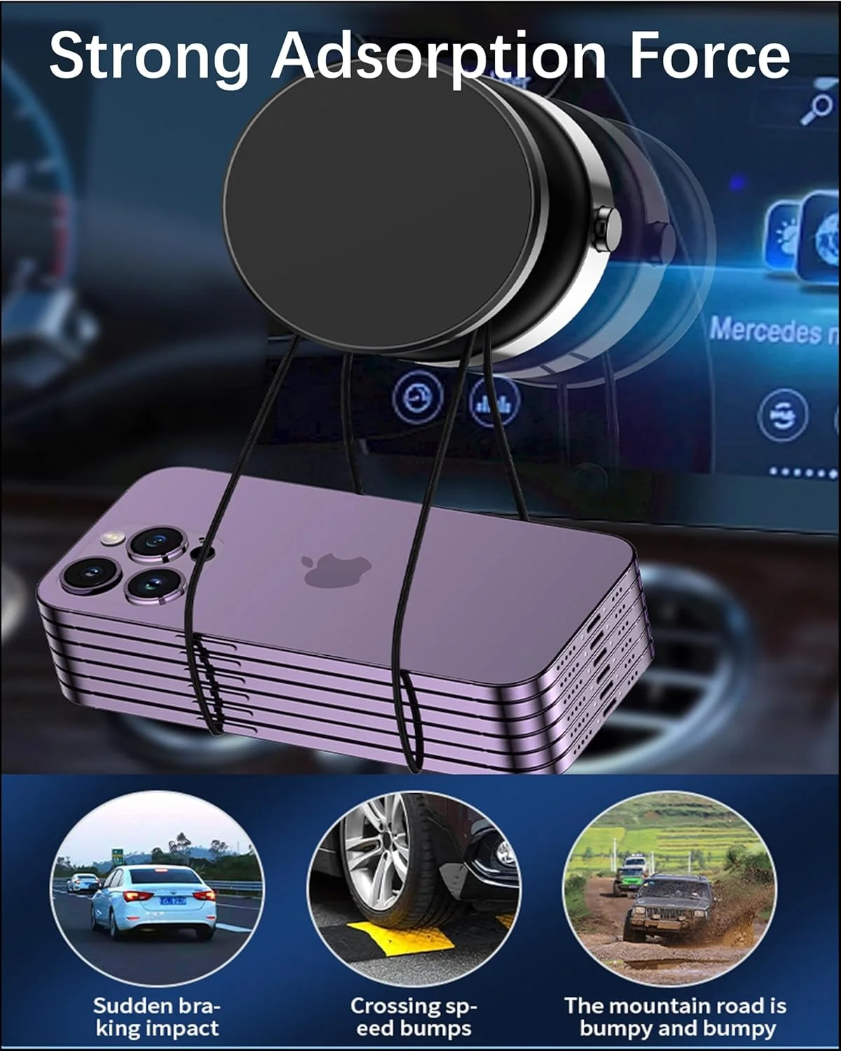 Держатель Электрический вакуумный магнитный автомобильный держатель для телефона Регулируемый безопасный держатель для мобильного телефона - 360° ° Вращающаяся присоска
Держатель Электрический вакуумный магнитный автомобильный держатель для телефона Регулируемый безопасный держатель для мобильного телефона - 360° ° Вращающаяся присоска