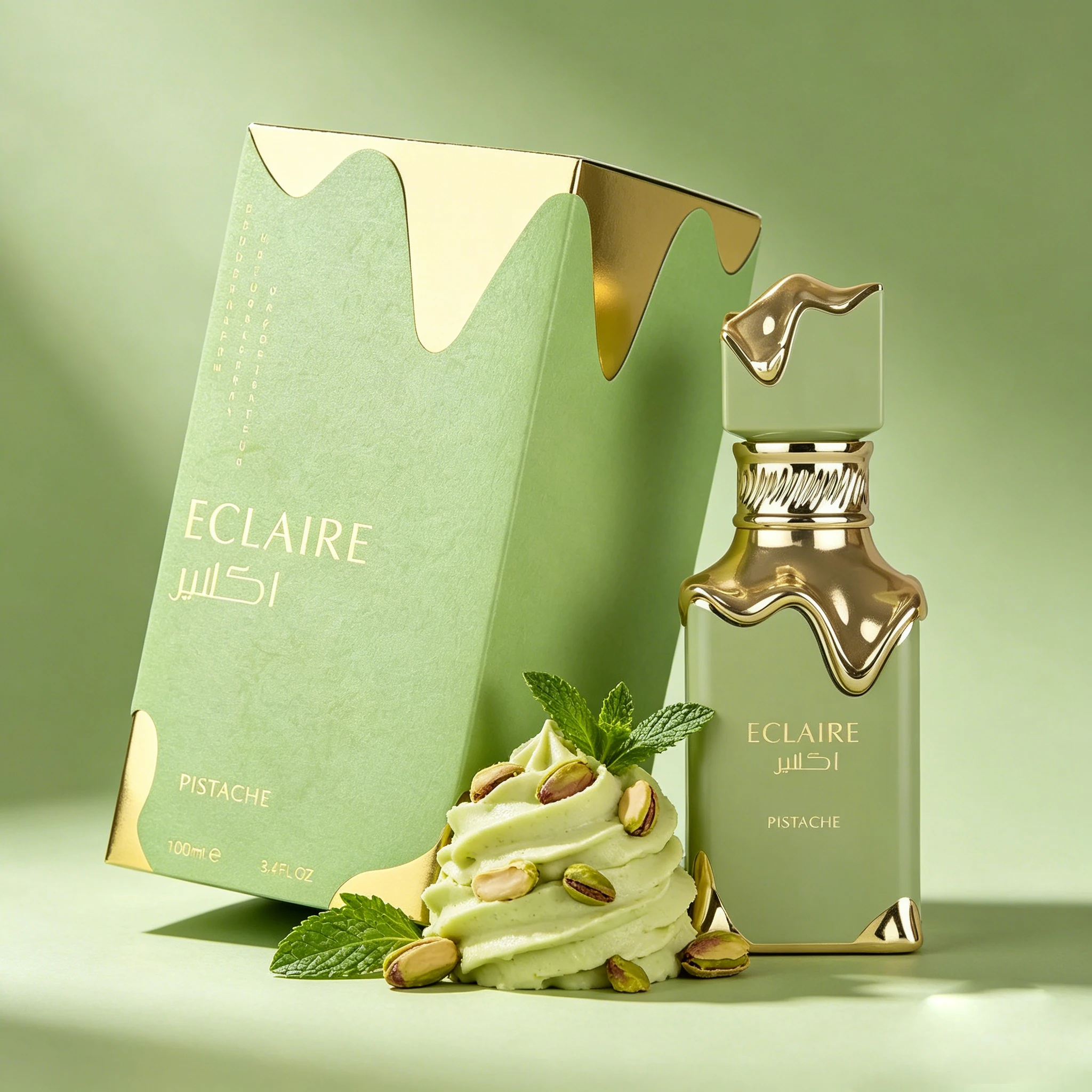 ECLAIRE pistachio - gourmet, nutty, creamy, musky - women's persistent light essence spray, 3.4 oz/100 ml
ECLAIRE pistachio - gourmet, nutty, creamy, musky - women's persistent light essence spray, 3.4 oz/100 ml
