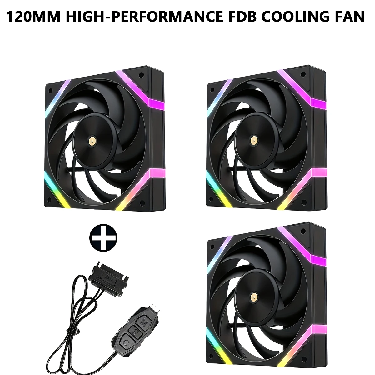 3Pcs 4.72" FDB high performance PC Cooling Fans,5V 3Pin ARGB Sync 12V 4Pin PWM,Low Noise Large Airflow With ARGB Mini Controller
3Pcs 4.72" FDB high performance PC Cooling Fans,5V 3Pin ARGB Sync 12V 4Pin PWM,Low Noise Large Airflow With ARGB Mini Controller