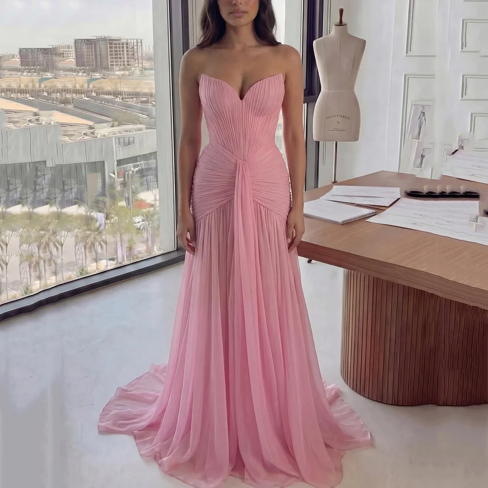 Galarity Customized 2026 Pink Prom Dress Strapless Ruched Chiffon Formal Evening Gown Bridesmaid Dress Wedding Guest Party Dress
Galarity Customized 2026 Pink Prom Dress Strapless Ruched Chiffon Formal Evening Gown Bridesmaid Dress Wedding Guest Party Dress