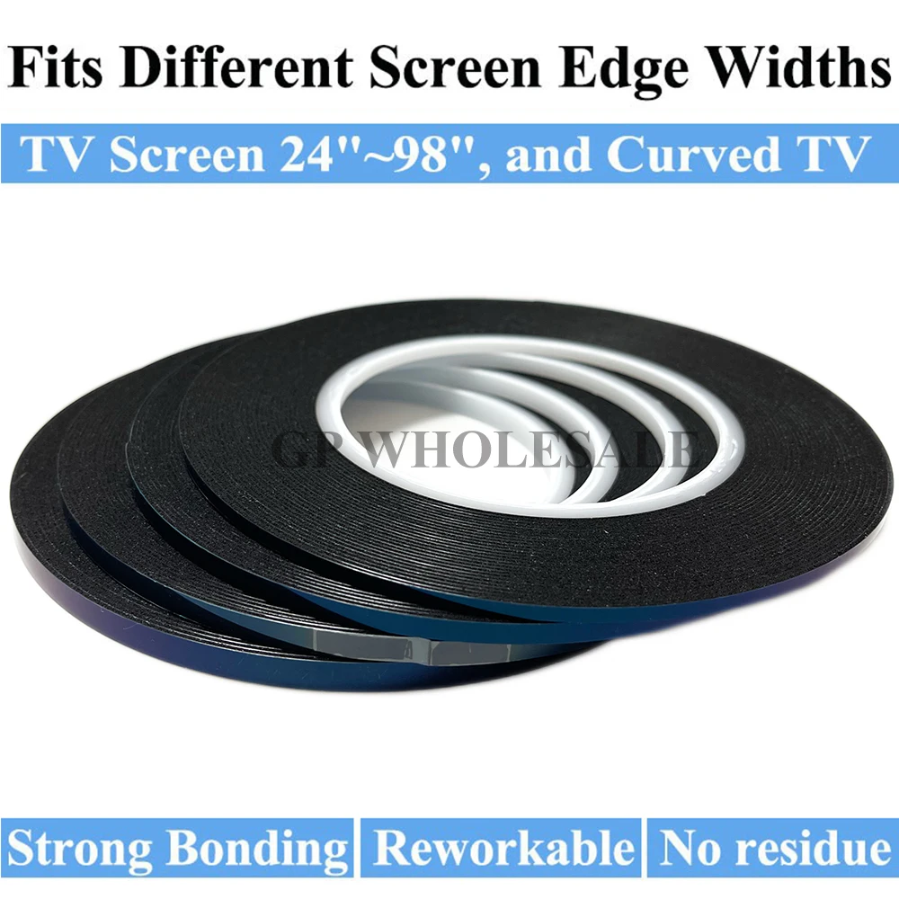 10m 3mm 4mm 5mm 6mm Black Double Sided Adhesive Foam Tape Light Masking for Frameless TV Curved Monitor LCD Screen Sealing Fix
10m 3mm 4mm 5mm 6mm Black Double Sided Adhesive Foam Tape Light Masking for Frameless TV Curved Monitor LCD Screen Sealing Fix