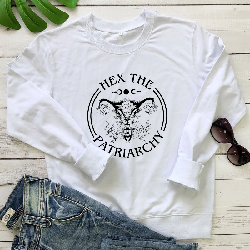 Hex the Patriarchy Sweatshirt vintage Women Long Sleeve jumper pro choice pullovers
Hex the Patriarchy Sweatshirt vintage Women Long Sleeve jumper pro choice pullovers