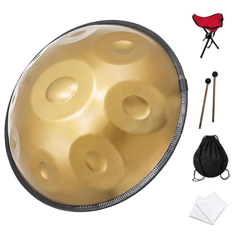 GLADFRESIT Handpan Drum 9 нот, 22 дюйма, D Minor, Золотой
GLADFRESIT Handpan Drum 9 нот, 22 дюйма, D Minor, Золотой