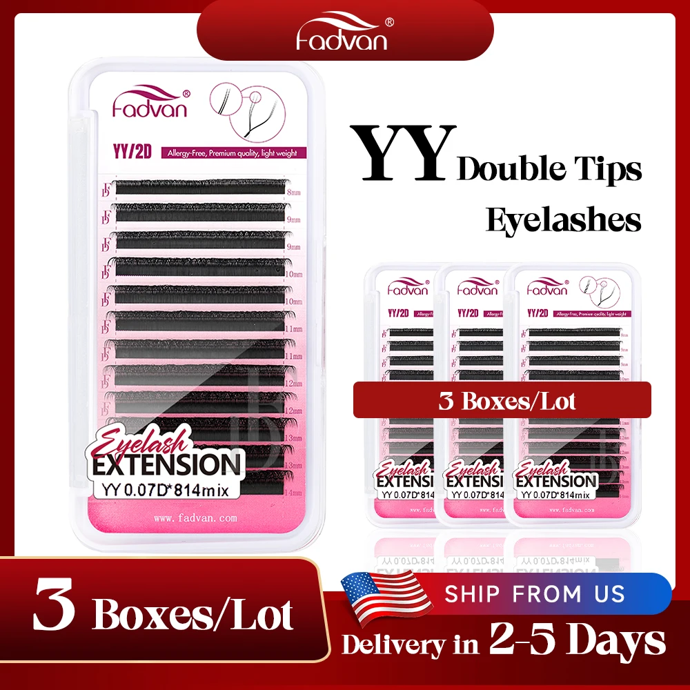 FADVAN 3PCS YY Shape Eyelash Extensions Black Volume Premade Softlight Natural Lashes With Free Shipping From USA Lash
FADVAN 3PCS YY Shape Eyelash Extensions Black Volume Premade Softlight Natural Lashes With Free Shipping From USA Lash