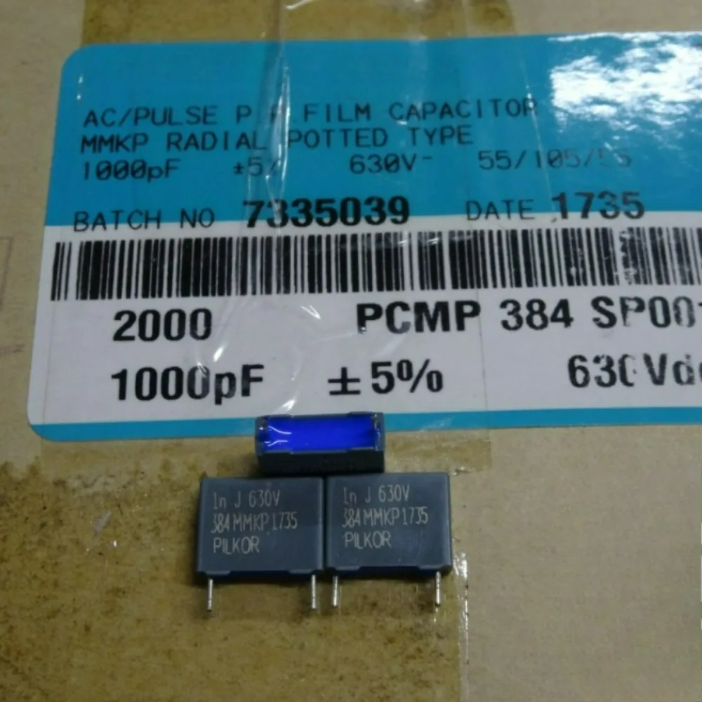20pcs/lot MKP384 0.001uf 630V 1.0nf 1n0 1000pf 102 J Brand New 10mm Film Capacitor PCMP384SP001
20pcs/lot MKP384 0.001uf 630V 1.0nf 1n0 1000pf 102 J Brand New 10mm Film Capacitor PCMP384SP001