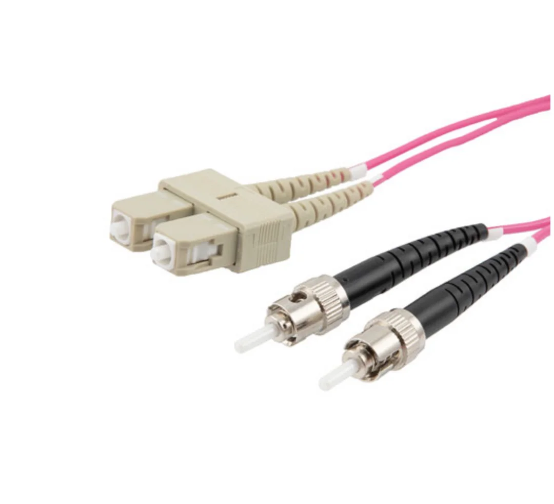 Duplex OM4 Multimode SC UPC to ST UPC LZSH 2.0mm Fiber Optic Cable
Duplex OM4 Multimode SC UPC to ST UPC LZSH 2.0mm Fiber Optic Cable