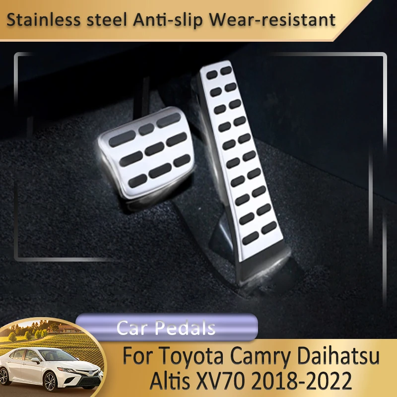 Для Toyota Camry Daihatsu Altis XV70 2018 ~ 2022 2019 2020 декоративные аксессуары, чехол для педали акселератора тормоза, без сверления
Для Toyota Camry Daihatsu Altis XV70 2018 ~ 2022 2019 2020 декоративные аксессуары, чехол для педали акселератора тормоза, без сверления