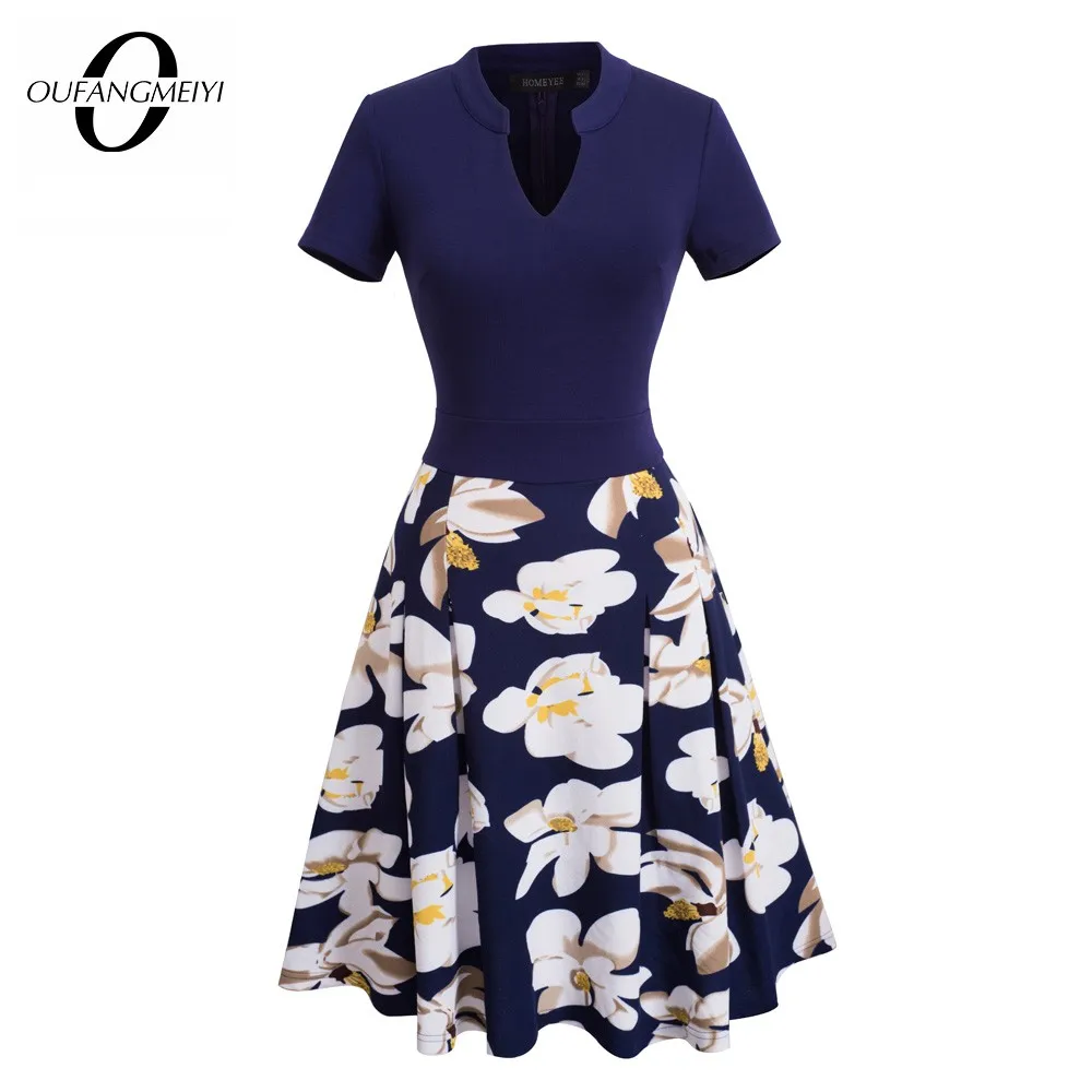 Summer Women Elegant Floral Patchwork Casual Fit and Flare Swing A-Line Flare Dress 1EA036
Summer Women Elegant Floral Patchwork Casual Fit and Flare Swing A-Line Flare Dress 1EA036