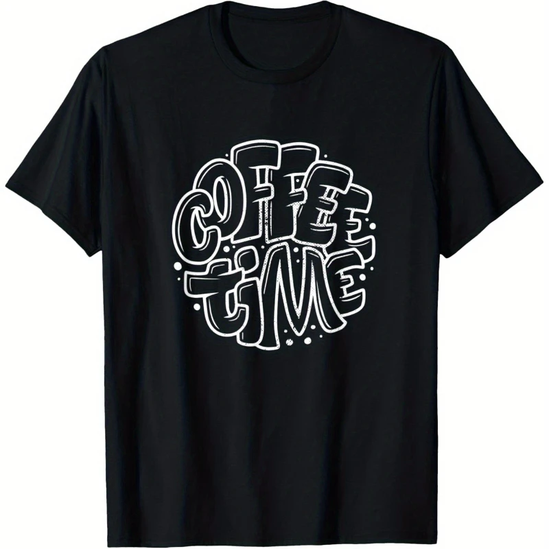 Coffee Time Cursive Print T-Shirt Pure Cotton Relaxed Fit Casual Tee Black with White Graphic for Men & Women Allseason Apparel
Coffee Time Cursive Print T-Shirt Pure Cotton Relaxed Fit Casual Tee Black with White Graphic for Men & Women Allseason Apparel