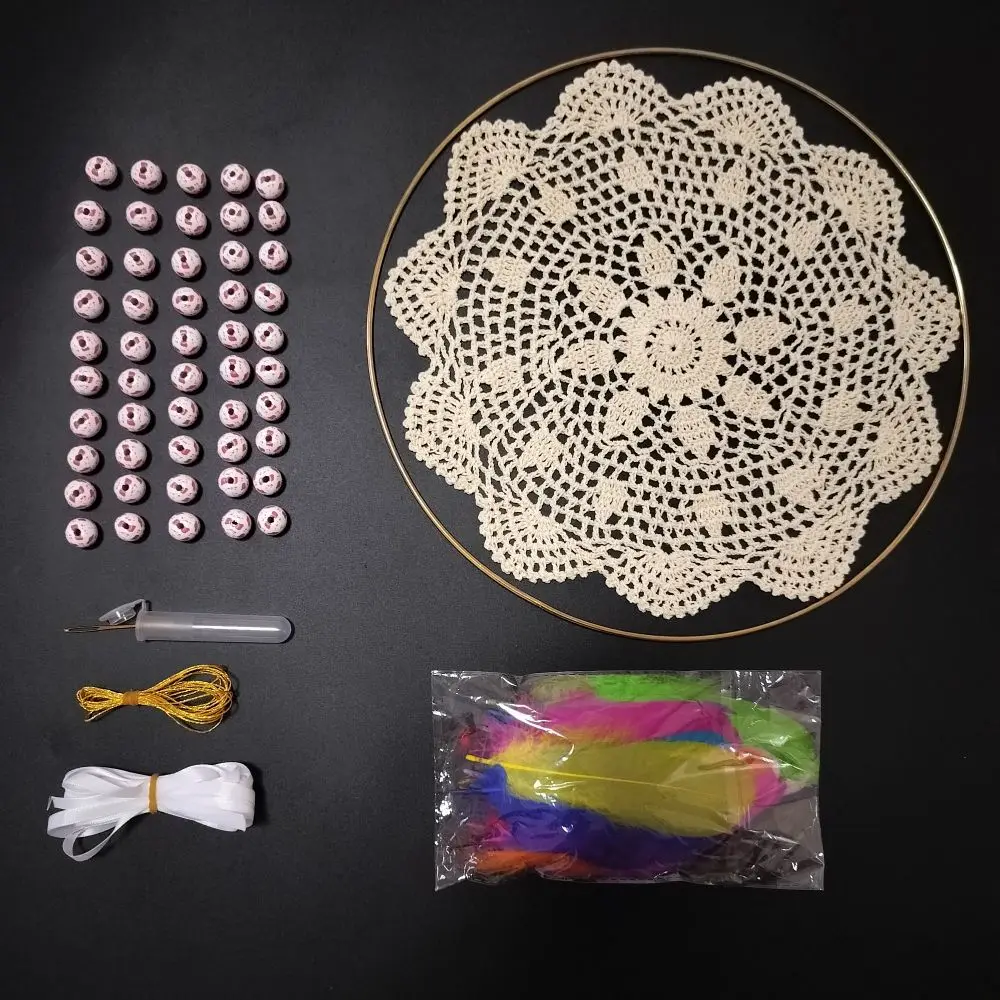 DIY Make Your Own Dream Catcher Craft Kit For Tween Girls With Making Material Beige Doily Beads Feathers Threads Ribbons Needle
DIY Make Your Own Dream Catcher Craft Kit For Tween Girls With Making Material Beige Doily Beads Feathers Threads Ribbons Needle