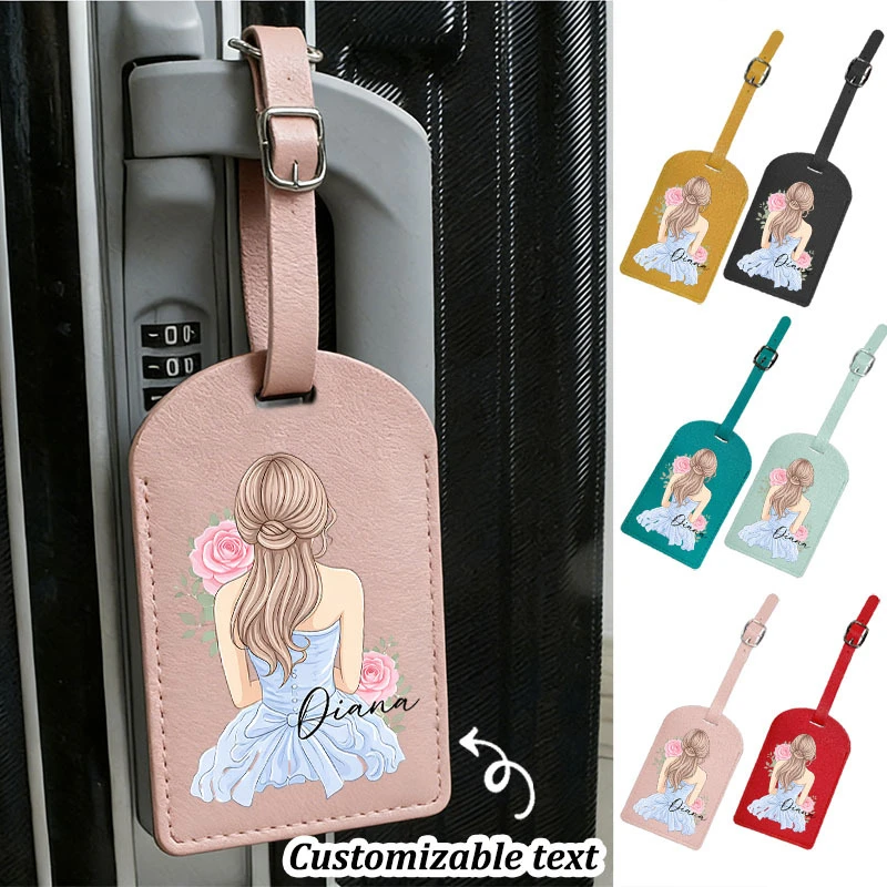 Custom Synthetic Leather Luggage Tag with Elegant Girl and Rose Pattern Privacy Flap Travel Bag Identifier Perfect for Suitcases
Custom Synthetic Leather Luggage Tag with Elegant Girl and Rose Pattern Privacy Flap Travel Bag Identifier Perfect for Suitcases