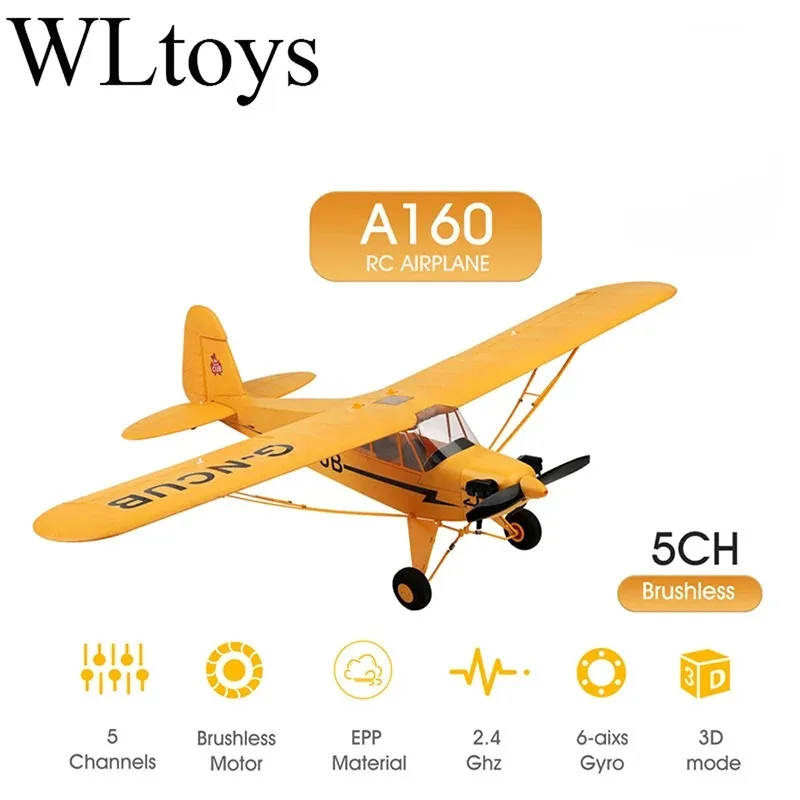 Hot Sale RC Plane RTF 2.4G Brushless Motor 3D/6G Remote Control Airplane Wltoys A160 Upgraded J3-CUB Ready To Fly 
Hot Sale RC Plane RTF 2.4G Brushless Motor 3D/6G Remote Control Airplane Wltoys A160 Upgraded J3-CUB Ready To Fly