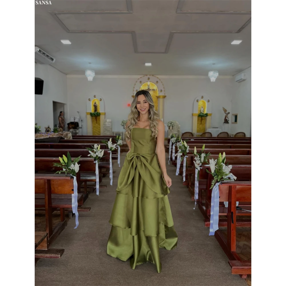 Вечернее платье Sansa на заказ, оливково-зеленое, без бретелек, А-силуэт, с многоярусными оборками, без рукавов, длинное, для выпускного вечера
Вечернее платье Sansa на заказ, оливково-зеленое, без бретелек, А-силуэт, с многоярусными оборками, без рукавов, длинное, для выпускного вечера