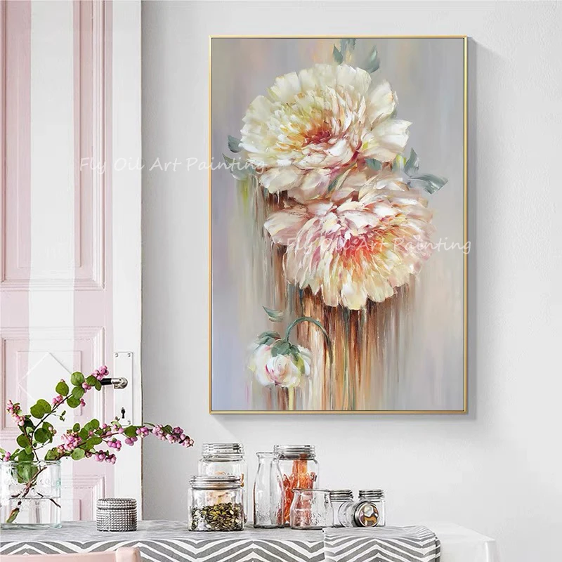 Large Size 100% Handpainted pink flower thick landscape picture artwork oil painting for office living room gift
Large Size 100% Handpainted pink flower thick landscape picture artwork oil painting for office living room gift