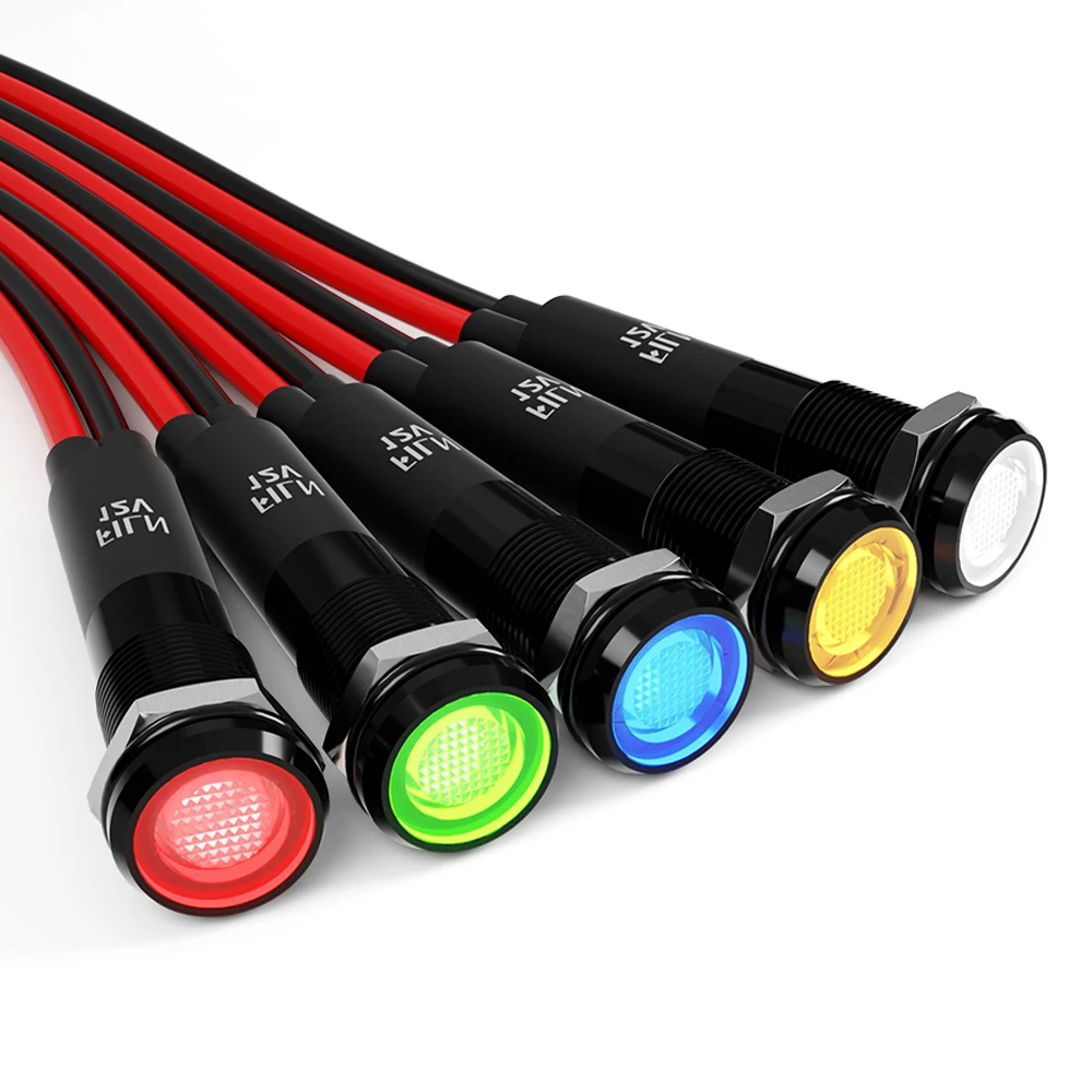 5PCS/Lot 8mm Waterproof Metal LED Signal Indicator Light IP65 12-24V/110-220V Panel Warning Light for Car Boat Marine Dashboard
5PCS/Lot 8mm Waterproof Metal LED Signal Indicator Light IP65 12-24V/110-220V Panel Warning Light for Car Boat Marine Dashboard