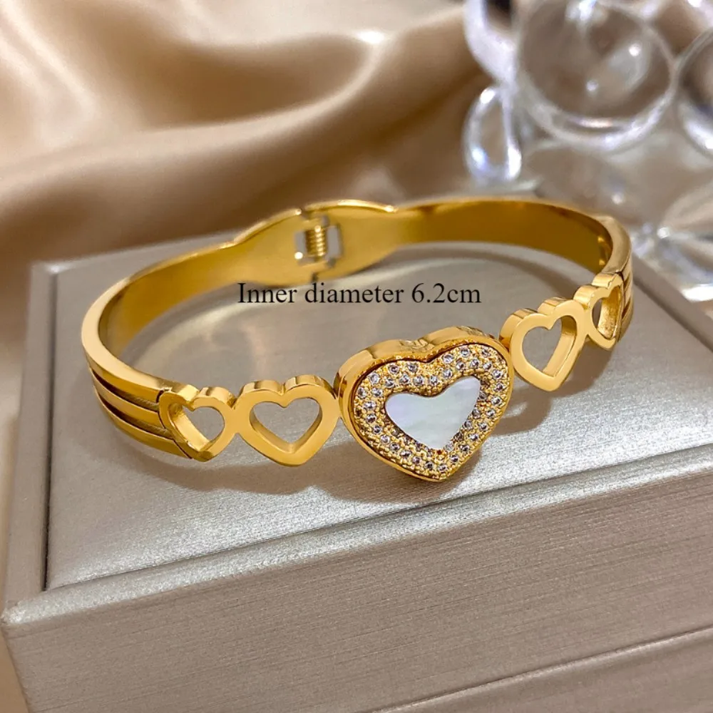 Freetry Stainless Steel Hollow Out Heart Spring Opening Bangle for Women Sparkling Rhinestone Bangle Cuff Bracelet Jewelry Gift
Freetry Stainless Steel Hollow Out Heart Spring Opening Bangle for Women Sparkling Rhinestone Bangle Cuff Bracelet Jewelry Gift