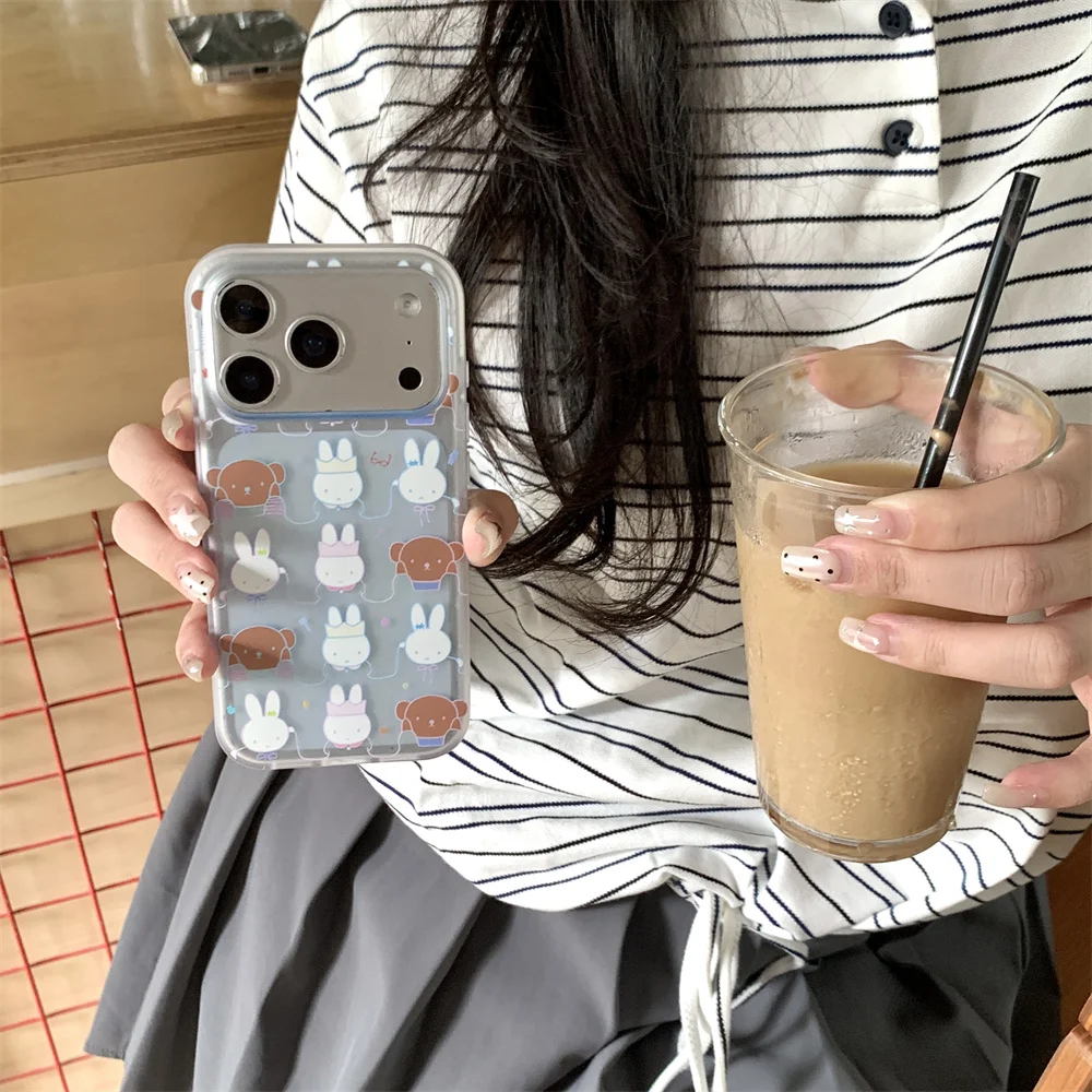 Cute Cartoon Bear Miffy Rabbit Transparent Phone case for iPhone 17 16 Pro 15 16 15Pro 17 Pro Max Case Korea INS Shockproof Cove
Cute Cartoon Bear Miffy Rabbit Transparent Phone case for iPhone 17 16 Pro 15 16 15Pro 17 Pro Max Case Korea INS Shockproof Cove