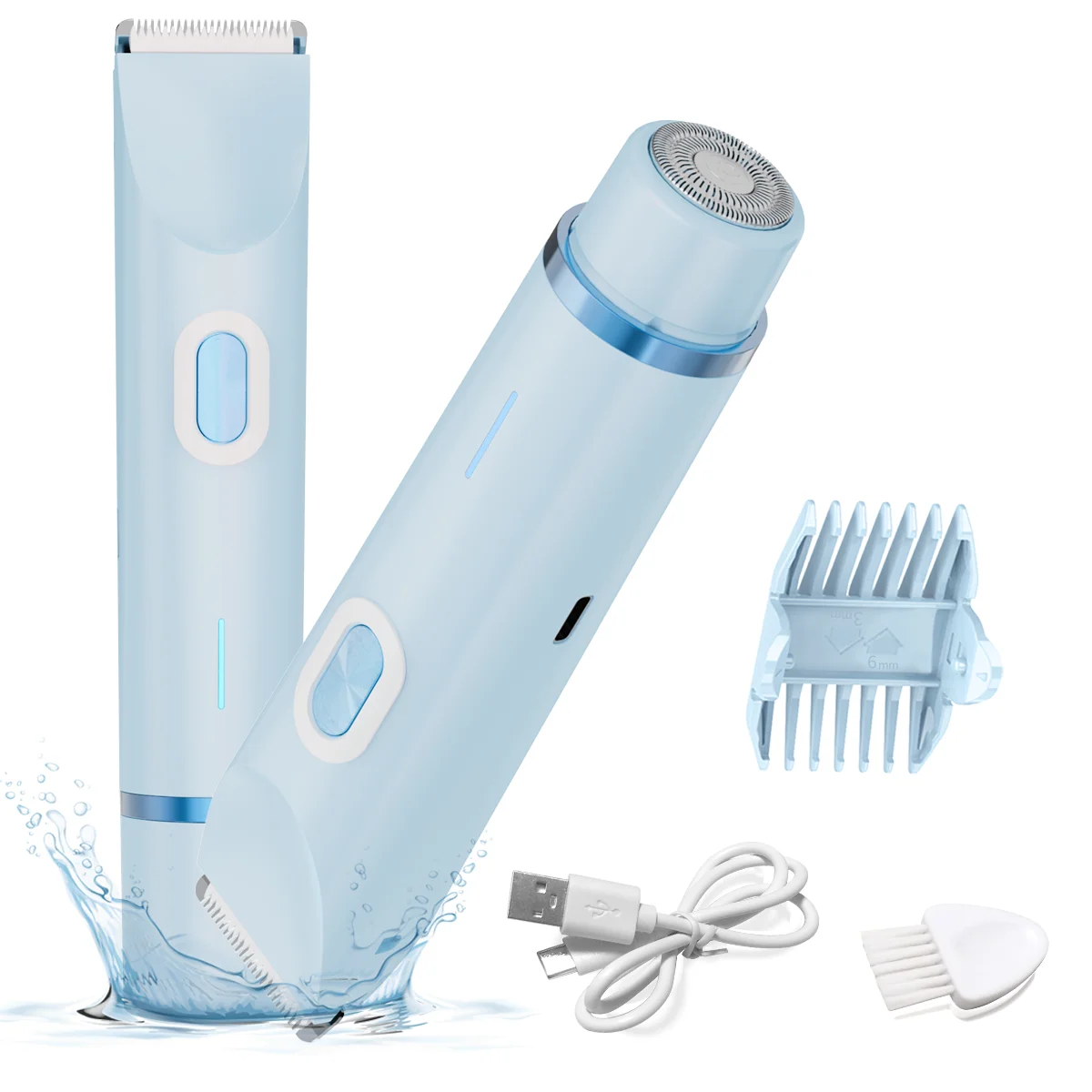 Electric Shaver for Women, 2-in-1 Electric Razor for Womens Legs Underarm Face Pubic Hairs, Rechargeable Razor Body Hair Trimmer
Electric Shaver for Women, 2-in-1 Electric Razor for Womens Legs Underarm Face Pubic Hairs, Rechargeable Razor Body Hair Trimmer