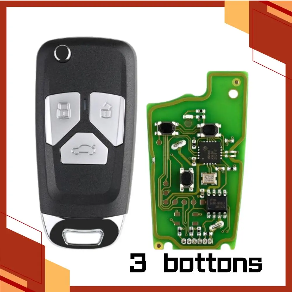 Xhorse key XKAU01EN Wire Remote Keys For Audi 3 Buttons compatible with VVDI programming tools
Xhorse key XKAU01EN Wire Remote Keys For Audi 3 Buttons compatible with VVDI programming tools