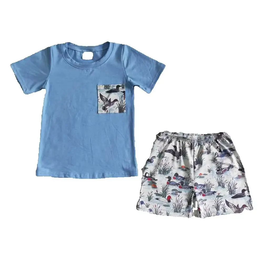E8-15 Baby Boys Summer Boys Outfits Blue cotton short sleeve shirt duck print shorts boy summer outfits
E8-15 Baby Boys Summer Boys Outfits Blue cotton short sleeve shirt duck print shorts boy summer outfits