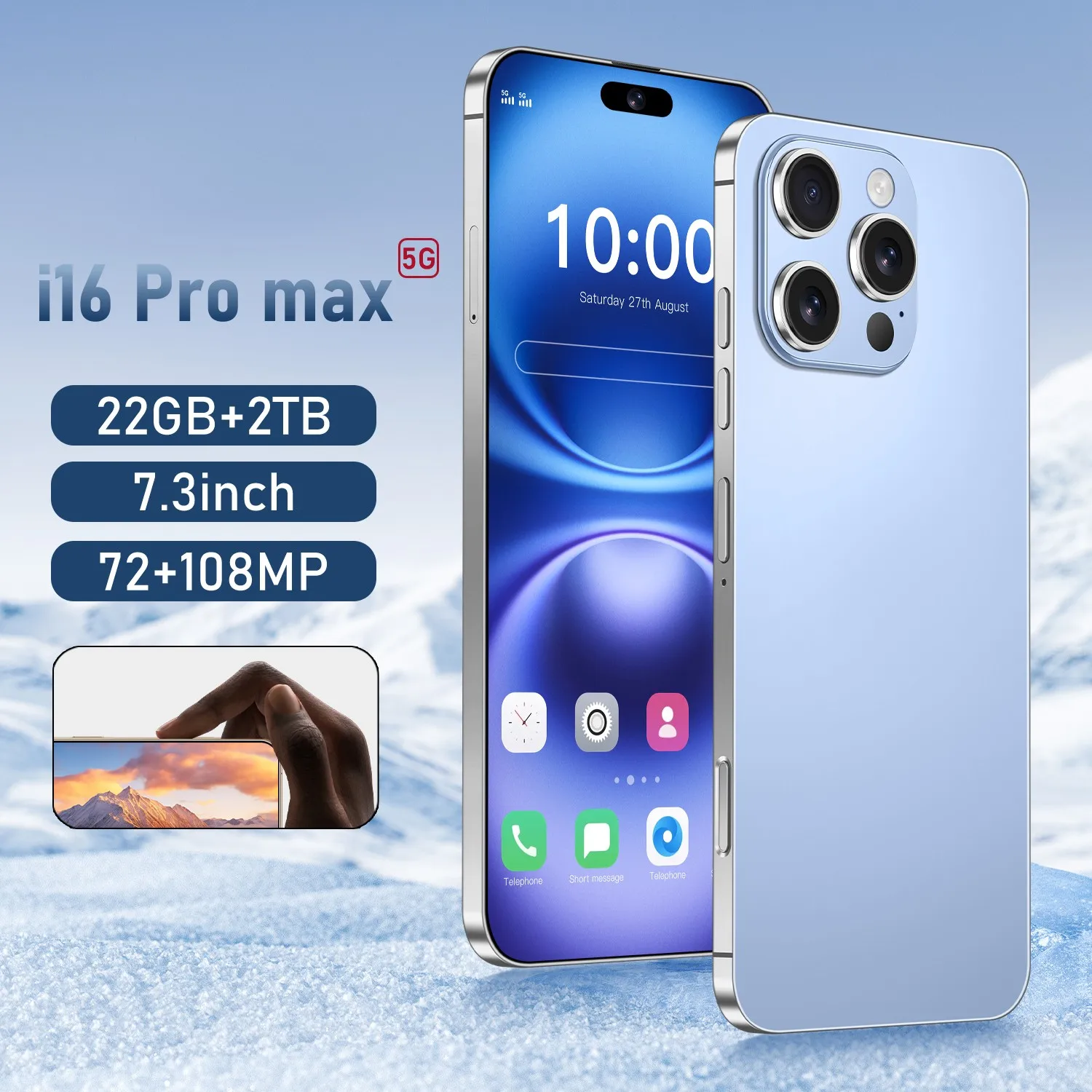 2026 Global Version Original Intelligent I16 Promax Pro 4G 5G Dual Card Dual Standby System High Quality 8000mAh Battery Arrival
2026 Global Version Original Intelligent I16 Promax Pro 4G 5G Dual Card Dual Standby System High Quality 8000mAh Battery Arrival