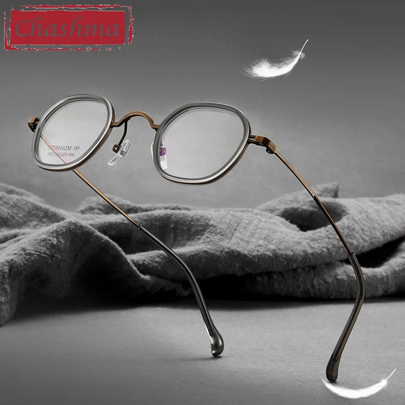 Chashma Prescription Glasses Pure Titanium Small Round Rim Eyeglasses Frames Men Women Optical Eyewear for Reading Recipes Lens
Chashma Prescription Glasses Pure Titanium Small Round Rim Eyeglasses Frames Men Women Optical Eyewear for Reading Recipes Lens