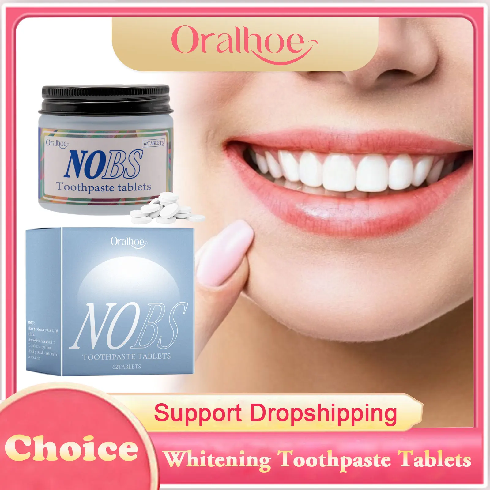 Chewable Toothpaste Tablets Remove Stains Whitening Brush Teeth Gums Mint Flavor Travel Friendly Fresh Breath Solid Dental Tabs
Chewable Toothpaste Tablets Remove Stains Whitening Brush Teeth Gums Mint Flavor Travel Friendly Fresh Breath Solid Dental Tabs