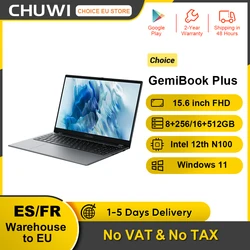 CHUWI GemiBook Plus Laptop Intel 12th N100 15.6 Inch 1920*1080 FHD Screen 8GB LPDDR5 256GB SSD Windows 11 WIFI 6 M.2 Up To 1T CHUWI GemiBook Plus Laptop Intel 12th N100 15.6 Inch 1920*1080 FHD Screen 8GB LPDDR5 256GB SSD Windows 11 WIFI 6 M.2 Up To 1T