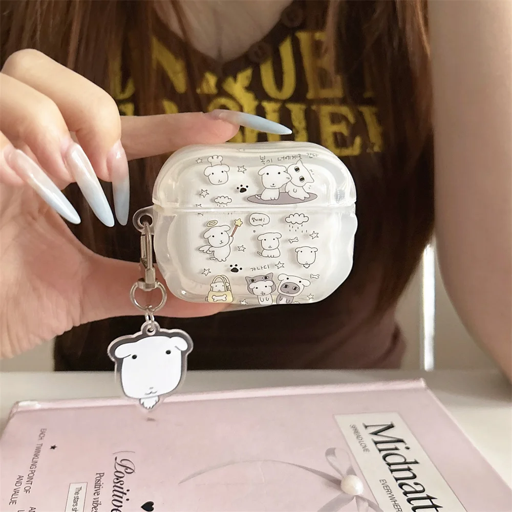 Kawaii Line Big Head Dog Haeadphone Case Shockproof Cover with Charm for Apple Airpods 2 3 4 Airpods Pro3 Pro2 4 Earphone Case
Kawaii Line Big Head Dog Haeadphone Case Shockproof Cover with Charm for Apple Airpods 2 3 4 Airpods Pro3 Pro2 4 Earphone Case