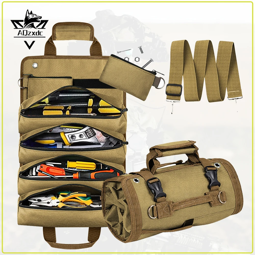 Roll Tool Storage Bag Car Hanging Hardware Tool Torage Pack with 2 Small Pouches Waterproof Anti-Scratch Versatile Hanging Tool
Roll Tool Storage Bag Car Hanging Hardware Tool Torage Pack with 2 Small Pouches Waterproof Anti-Scratch Versatile Hanging Tool