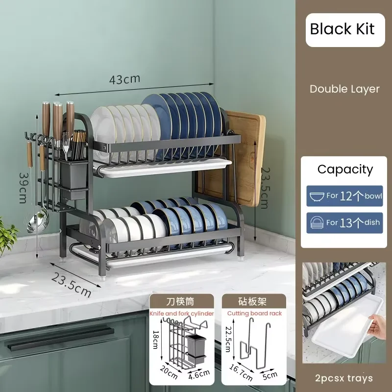 Multifunctional Kitchen Plates Organizer Stainless Steel Dish Drainer Rack Tableware Drying Storage Box Cupboard Utensil
Multifunctional Kitchen Plates Organizer Stainless Steel Dish Drainer Rack Tableware Drying Storage Box Cupboard Utensil