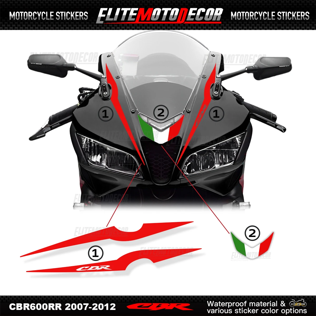 For Honda cbr600rr 2007-2012 Sticker Decal 2008-2010-2011 CBR600R three-color logo Motorcycle Front Fairing Shell Line Sticker
For Honda cbr600rr 2007-2012 Sticker Decal 2008-2010-2011 CBR600R three-color logo Motorcycle Front Fairing Shell Line Sticker
