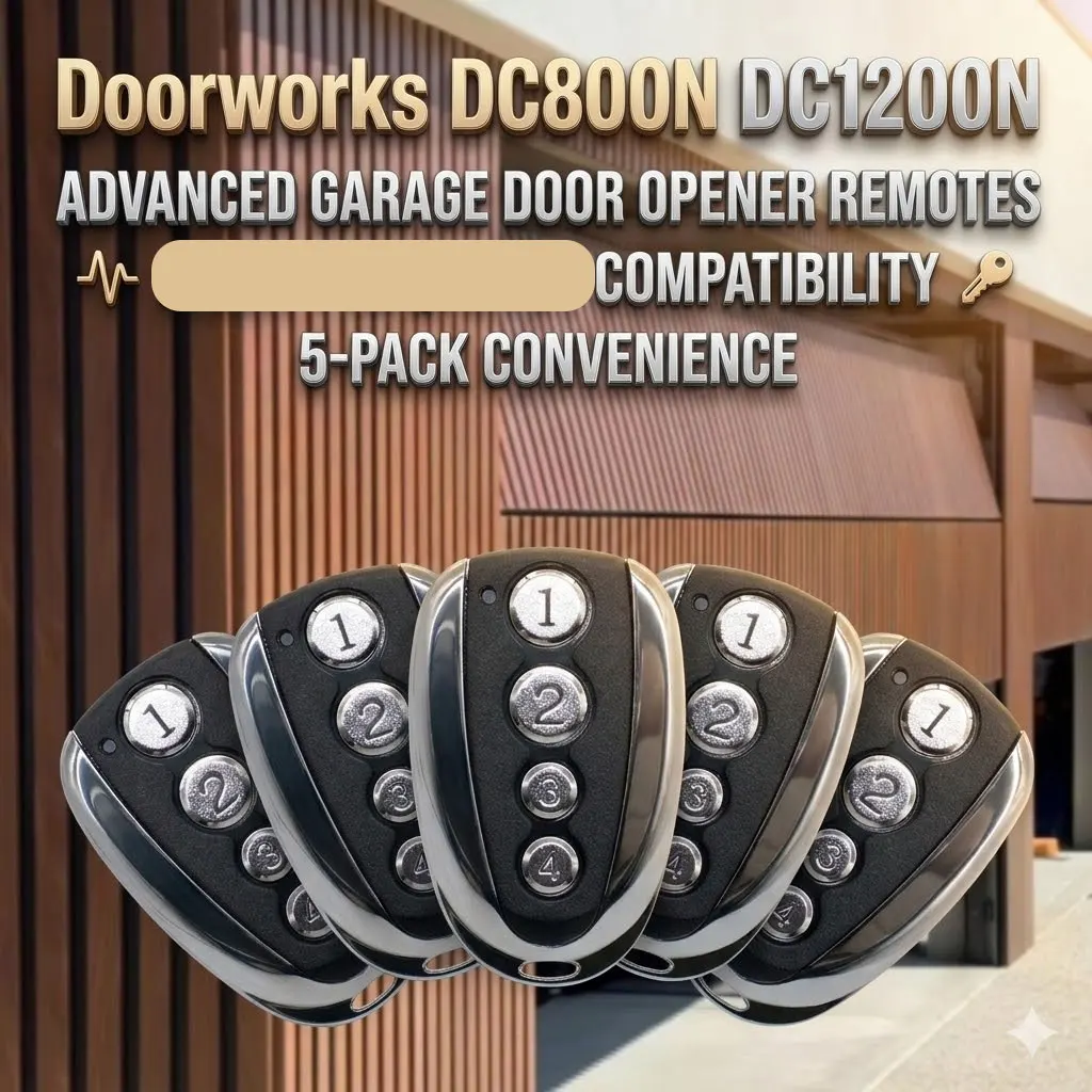 5pcs 2026 New Doorworks DC800N DC1200N Garage Door Opener Handheld Transmitter Rolling Code Command Transmitter 433.92MHz
5pcs 2026 New Doorworks DC800N DC1200N Garage Door Opener Handheld Transmitter Rolling Code Command Transmitter 433.92MHz