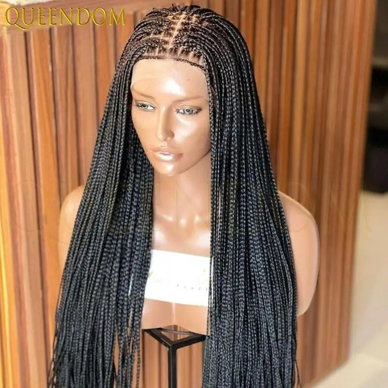 36Inch Synthetic Full Lace Braided Wig Long Straight Cornrow Box Braiding Wig Burgundy Knotless Box Braid Wig With Baby Hair
36Inch Synthetic Full Lace Braided Wig Long Straight Cornrow Box Braiding Wig Burgundy Knotless Box Braid Wig With Baby Hair