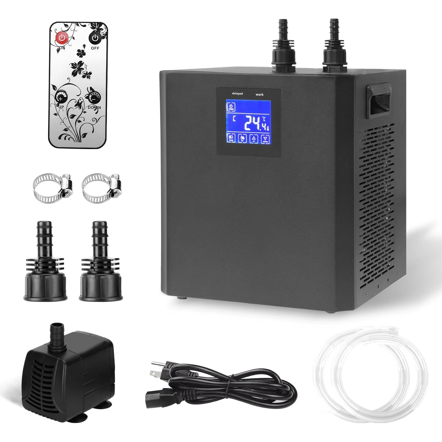 Aquarium Chiller for Fish Tank 79Gal Hydroponic Water Chiller 1/3HP Axolotl Cooler with Remote Control Pump Pipe Pet Products
Aquarium Chiller for Fish Tank 79Gal Hydroponic Water Chiller 1/3HP Axolotl Cooler with Remote Control Pump Pipe Pet Products