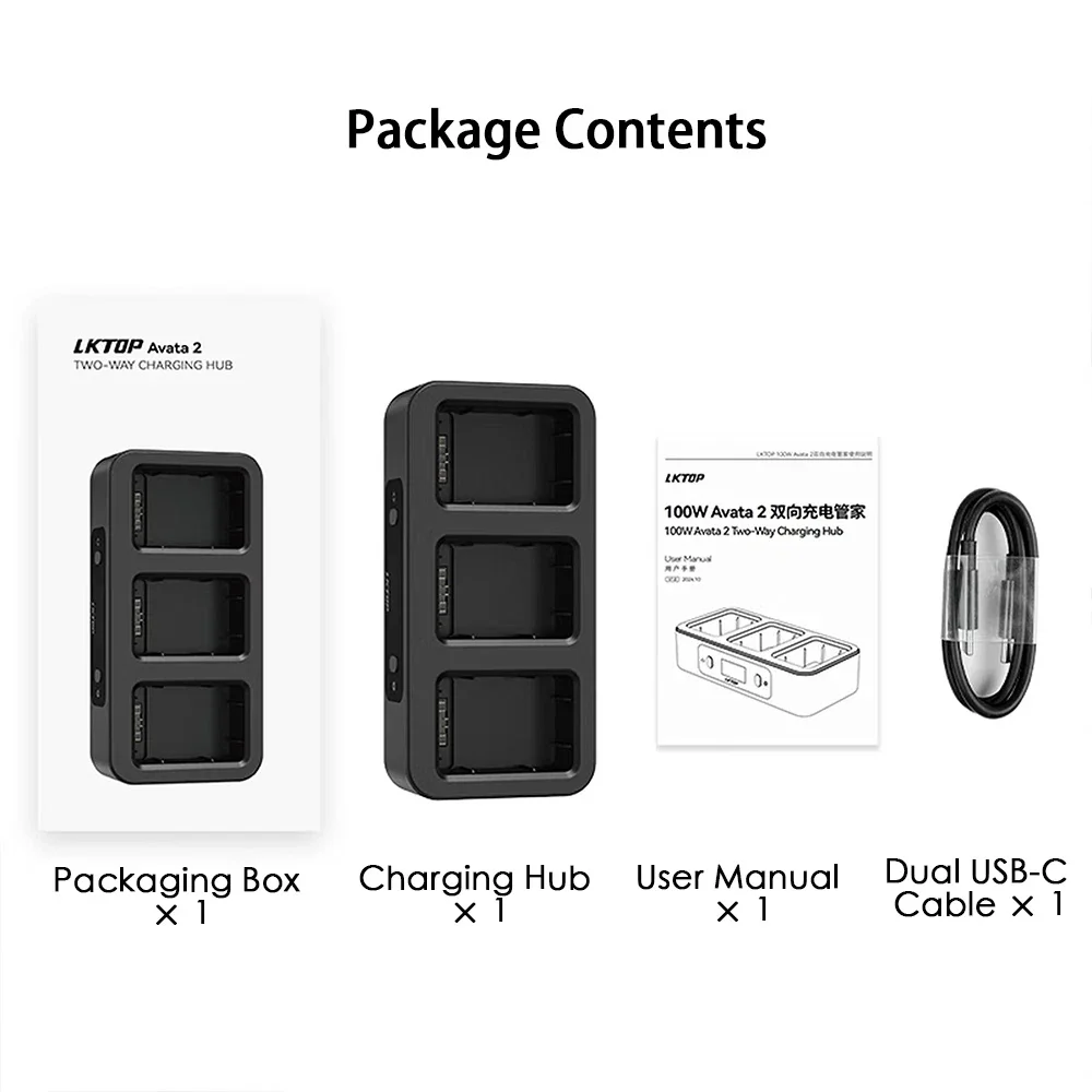 LKTOP 100W Avata 2 Two-Way Charging Hub Brand NEW For DJI Avata 2
LKTOP 100W Avata 2 Two-Way Charging Hub Brand NEW For DJI Avata 2