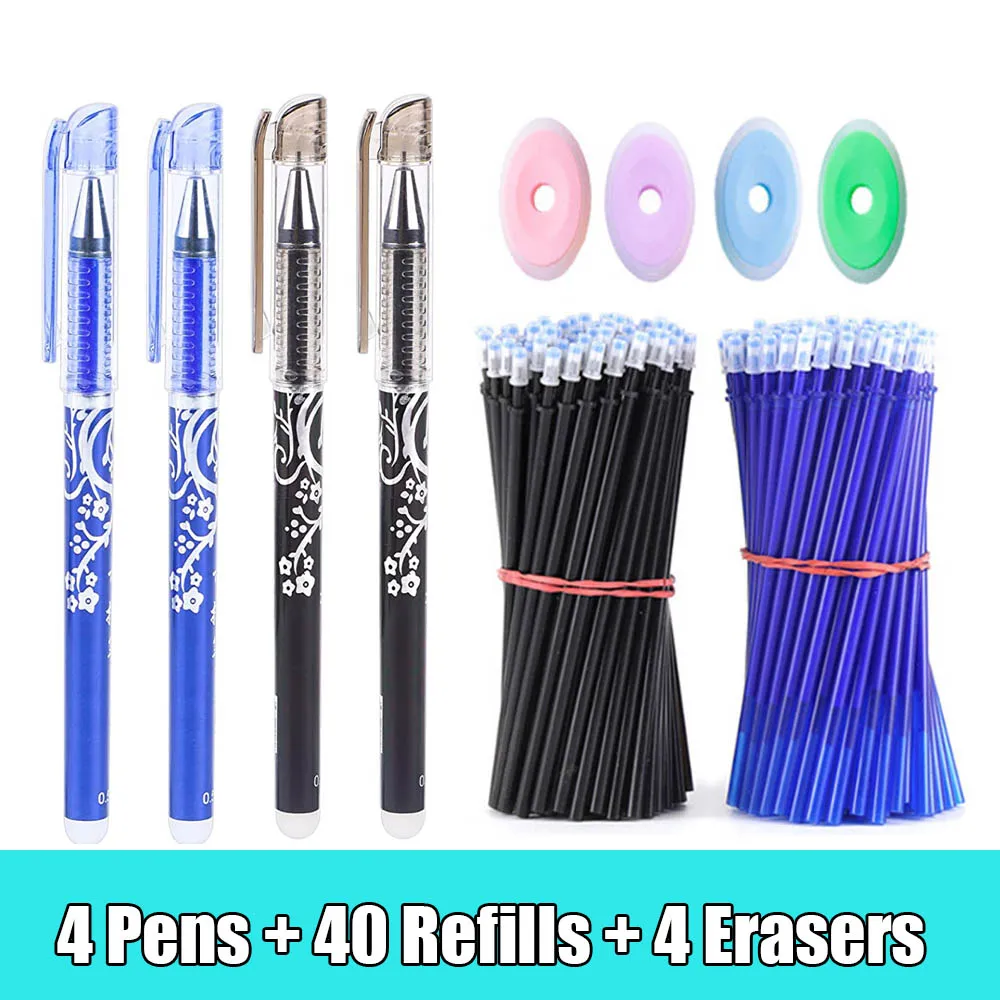 48pcs/Set Erasable Gel Pens 0.5 mm Fine Point Blue Black Kawaii Ballpoint Pen For Writing Stationery Office School Supplies
48pcs/Set Erasable Gel Pens 0.5 mm Fine Point Blue Black Kawaii Ballpoint Pen For Writing Stationery Office School Supplies