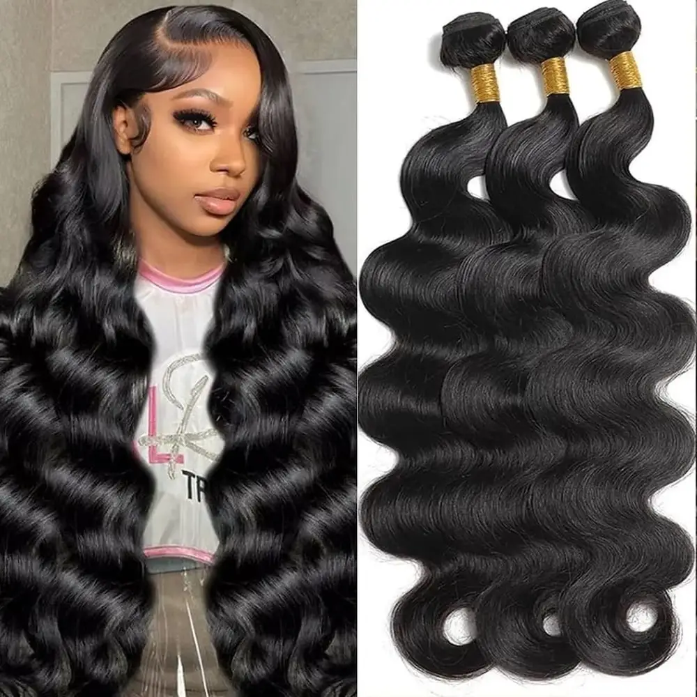 Body Wave 100% Human Hair Bundles 30 32 Inch Brazilian Raw Hair Weaving 1/3 Bundle Deals For Extensions Natural Black Bundles
Body Wave 100% Human Hair Bundles 30 32 Inch Brazilian Raw Hair Weaving 1/3 Bundle Deals For Extensions Natural Black Bundles